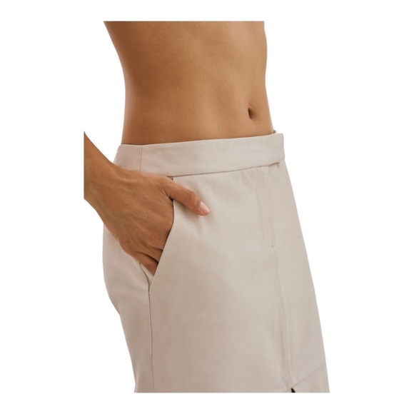 LaMarque Abia Low Waist Leather Maxi Skirt Bone Size Small NWT $545 - Picture 4 of 14